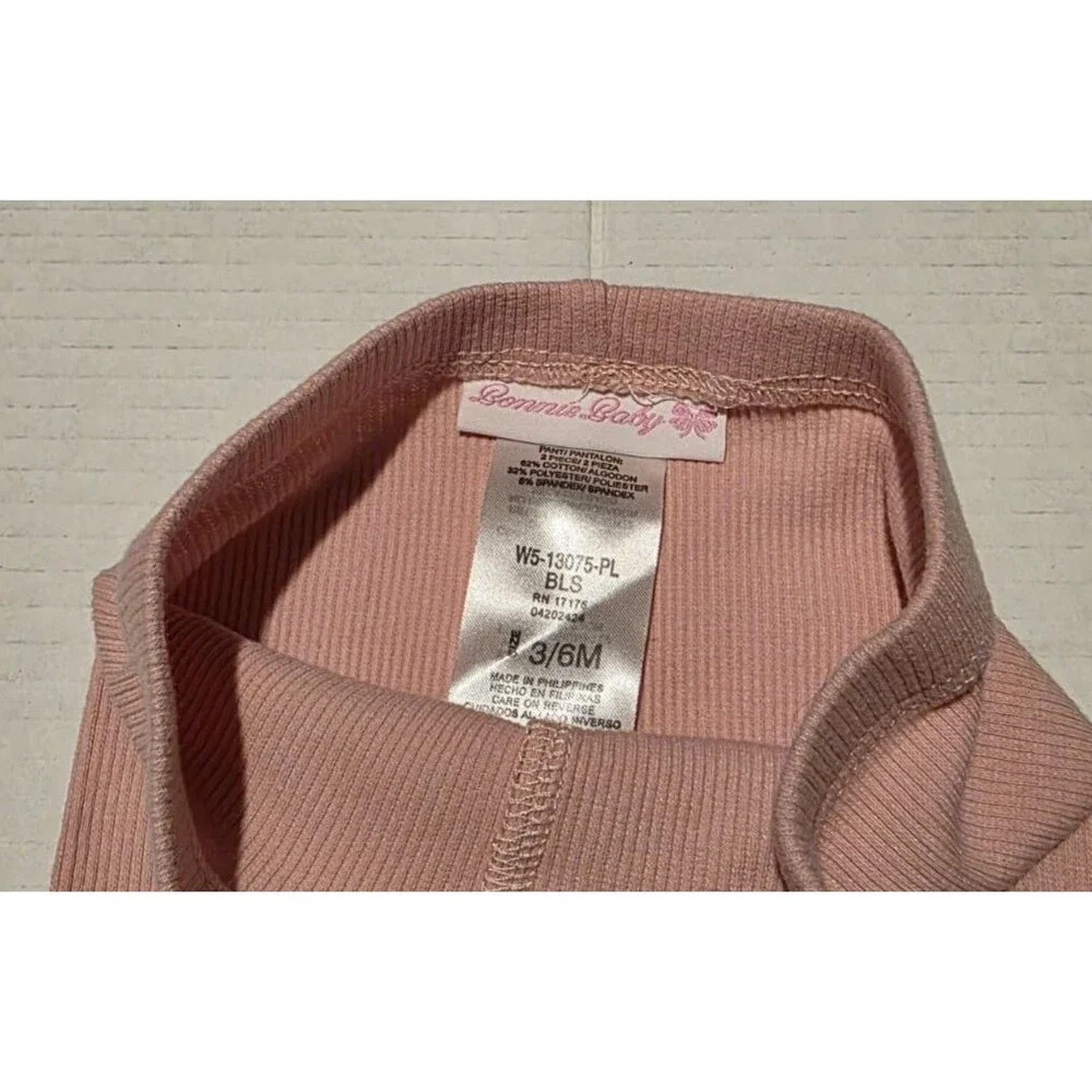 Bonnie Baby Girl's Pink Ruffle Outfit Size 3-6 Months